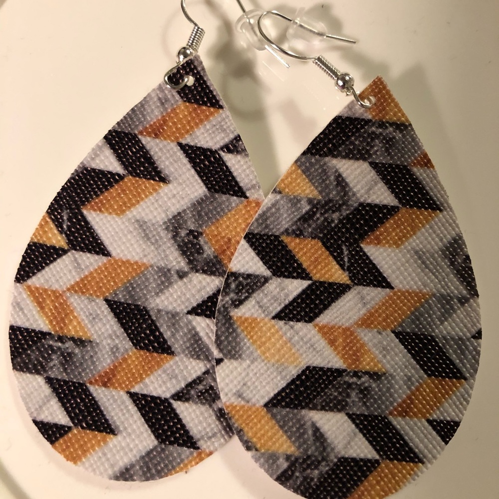 Faux Leather Earrings